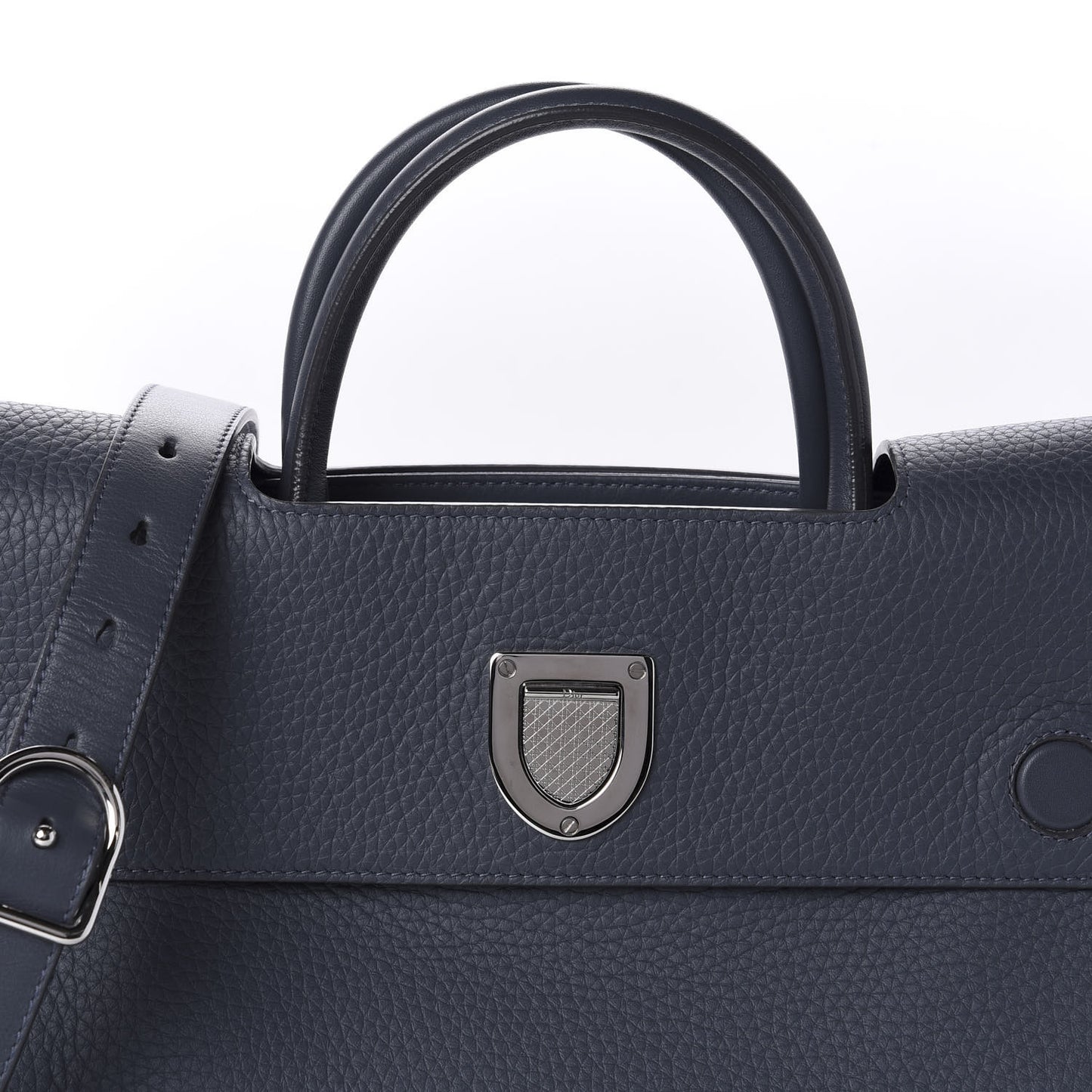 Calfskin Medium Diorever Flap Meteorite Grey