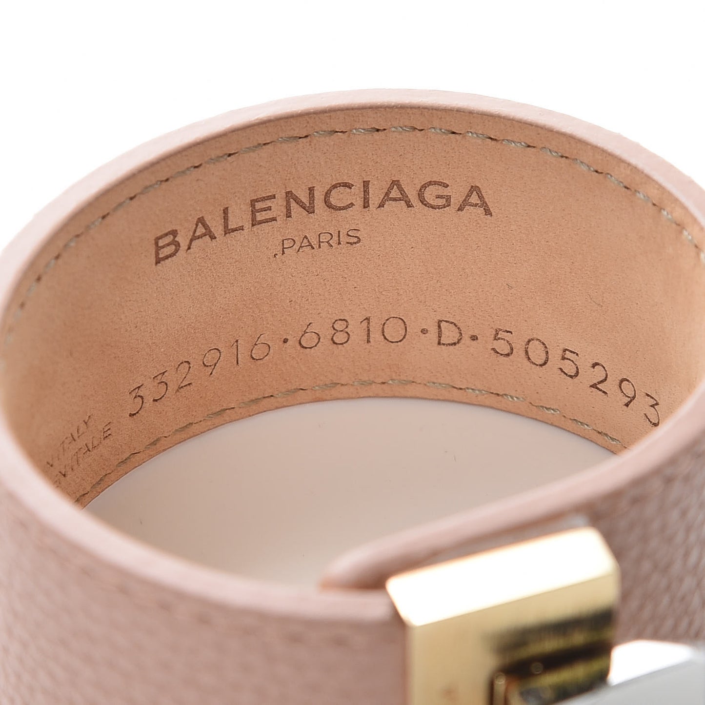 Veau Le Dix Buckle Bracelet Bois De Rose