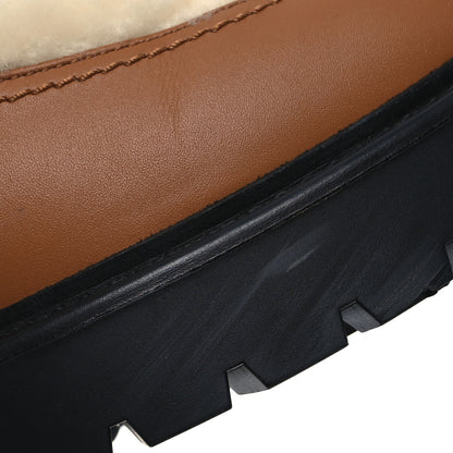 Hermes Calfskin Shearling Icone Loafers 41 Naturel Ecru 10 of 15