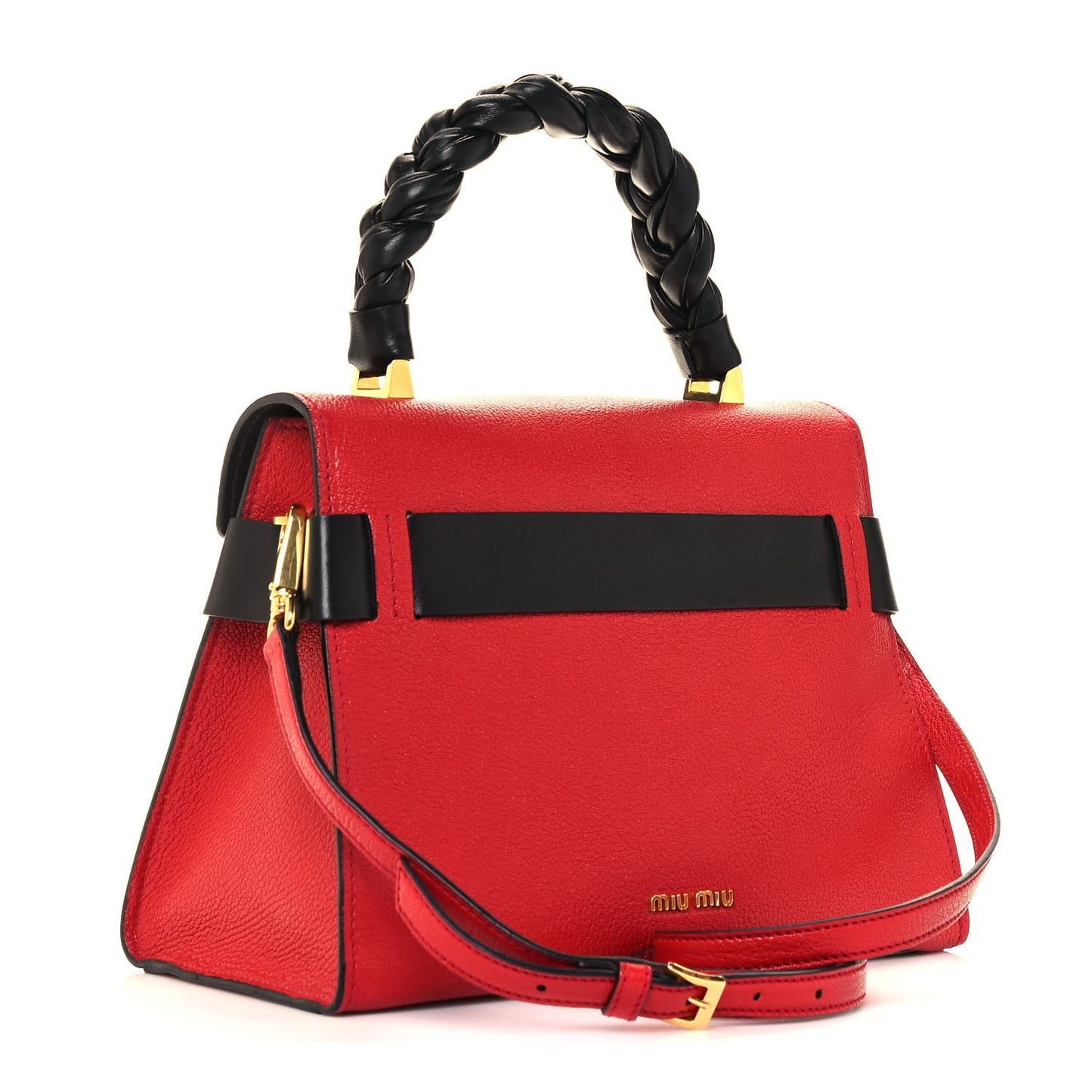Goatskin Madras Click Top Handle Fuoco Black