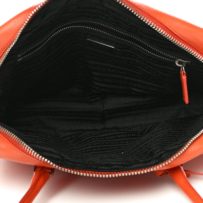 Prada Saffiano Lux Bowler Fuoco 4 of 20