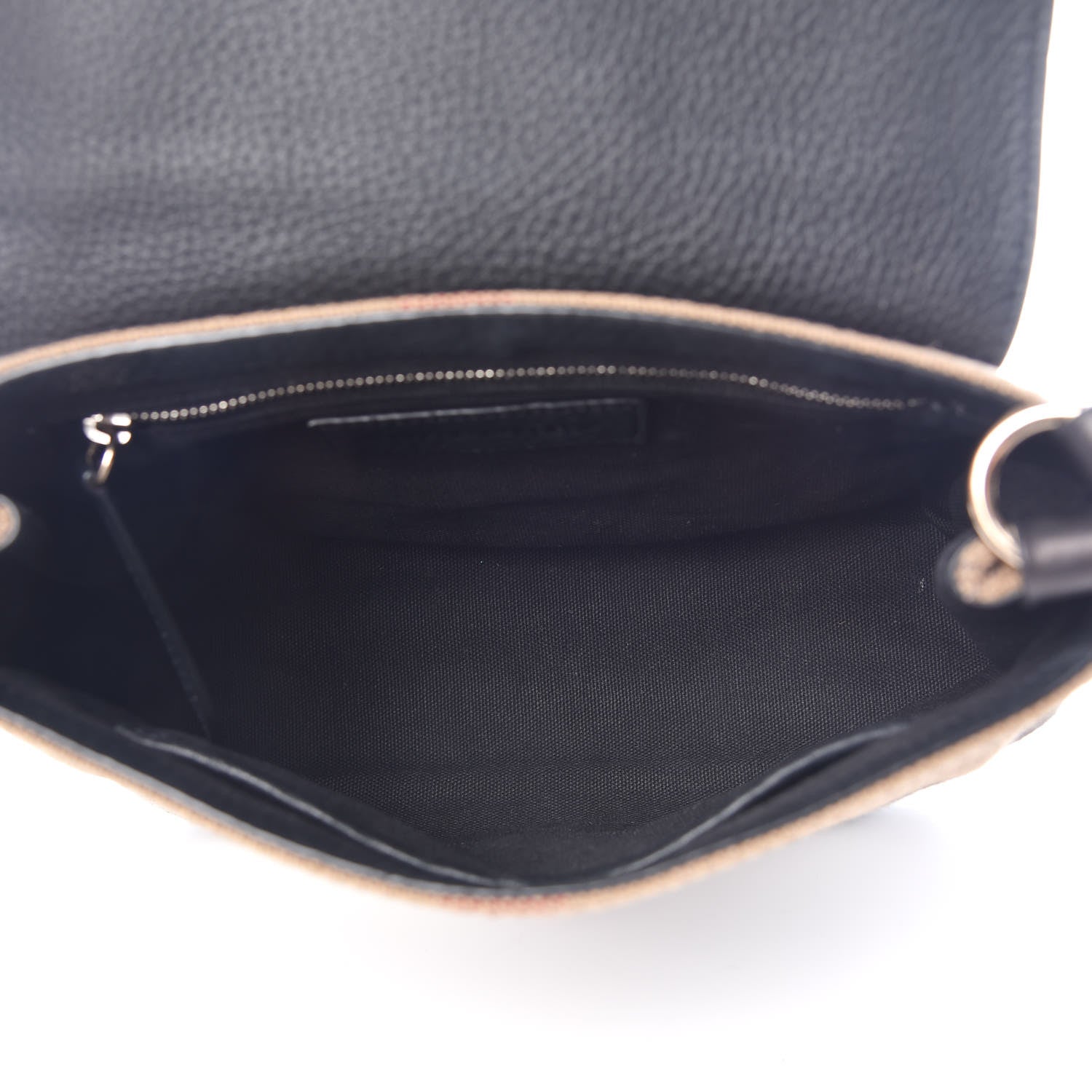 Burberry Mega Check Grainy Calfskin Small Gowan Messenger Bag Black 5 of 15
