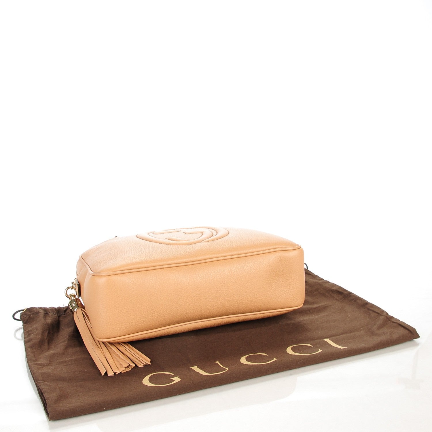 Gucci Pebbled Calfskin Small Soho Bowler Camelia 3 of 6