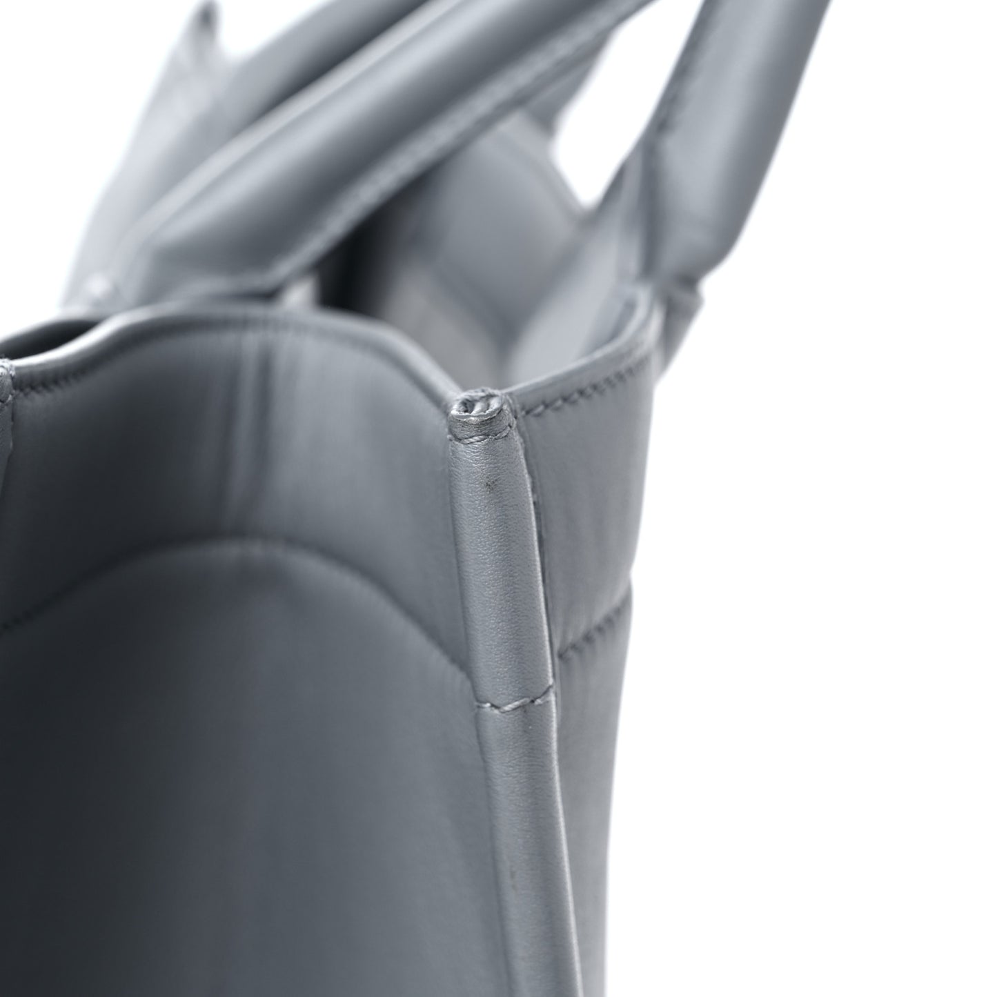 Calfskin Embossed Medium Book Tote Grey