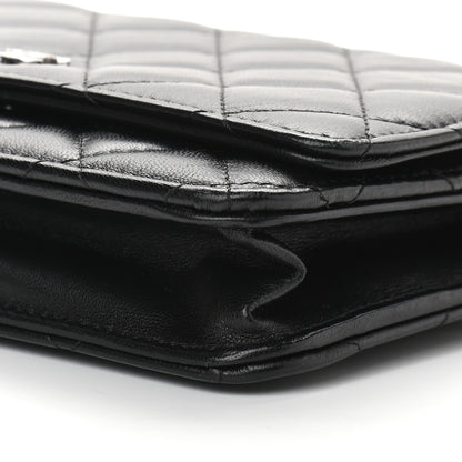 Chanel Lambskin Quilted Wallet On Chain WOC Black 9 of 9
