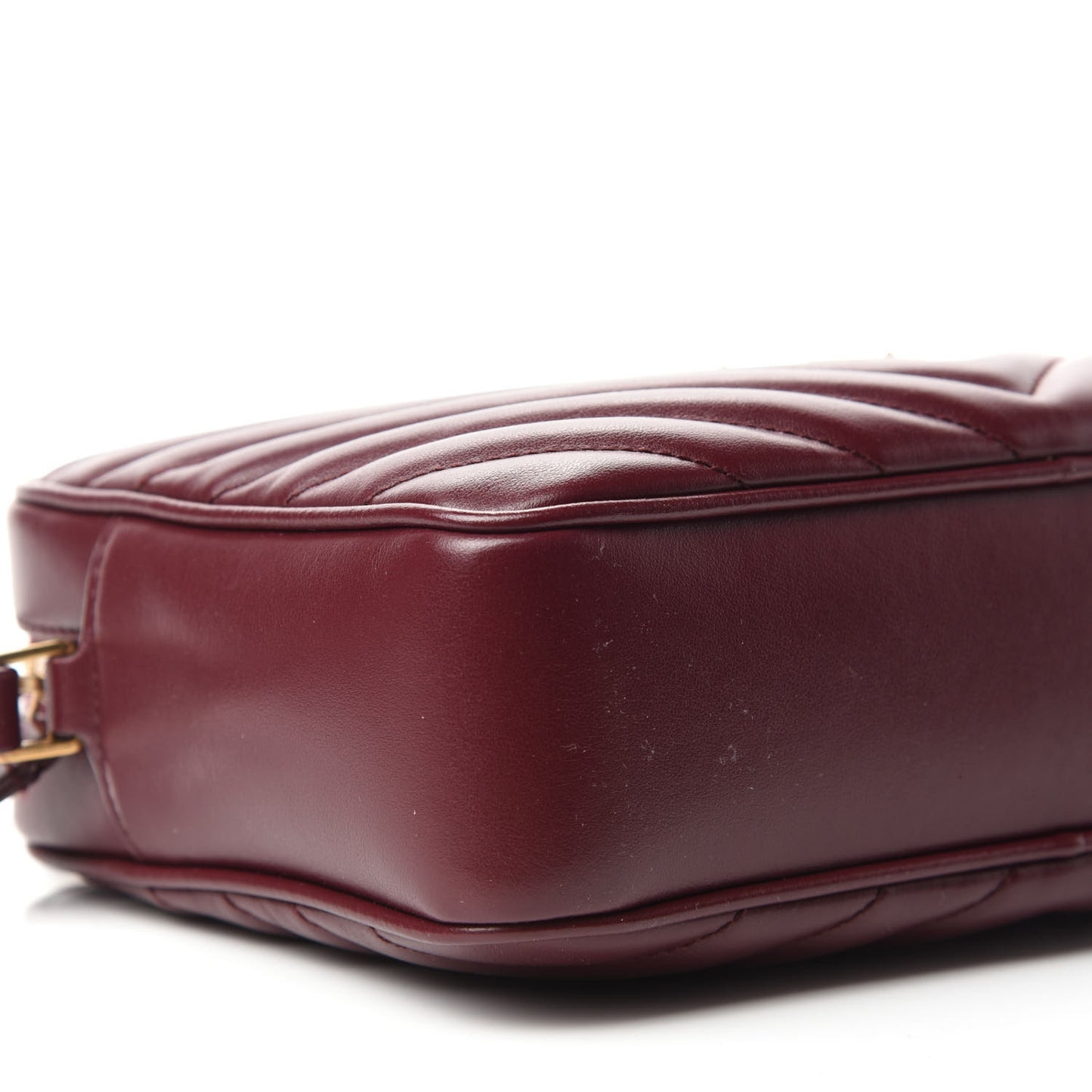 Calfskin Matelasse Monogram Lou Camera Bag Dark Legion Red