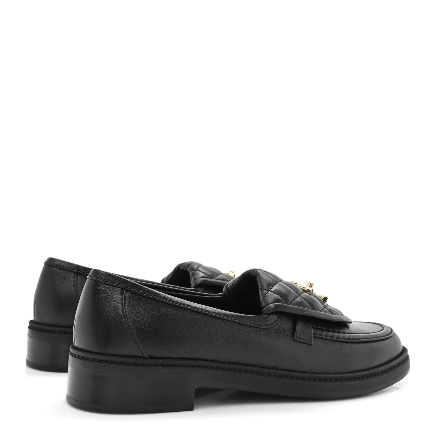 Chanel Lambskin Quilted CC Turnlock Loafers 39.5 Black 5 of 10