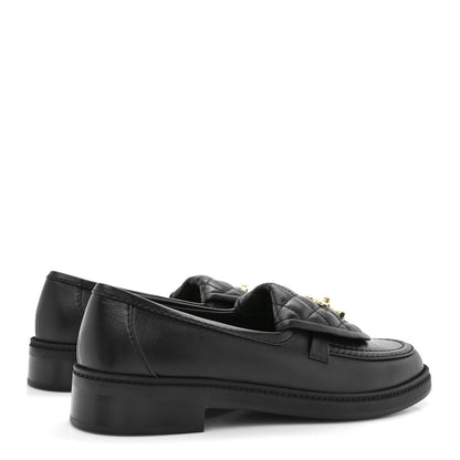 Chanel Lambskin Quilted CC Turnlock Loafers 39.5 Black 5 of 10
