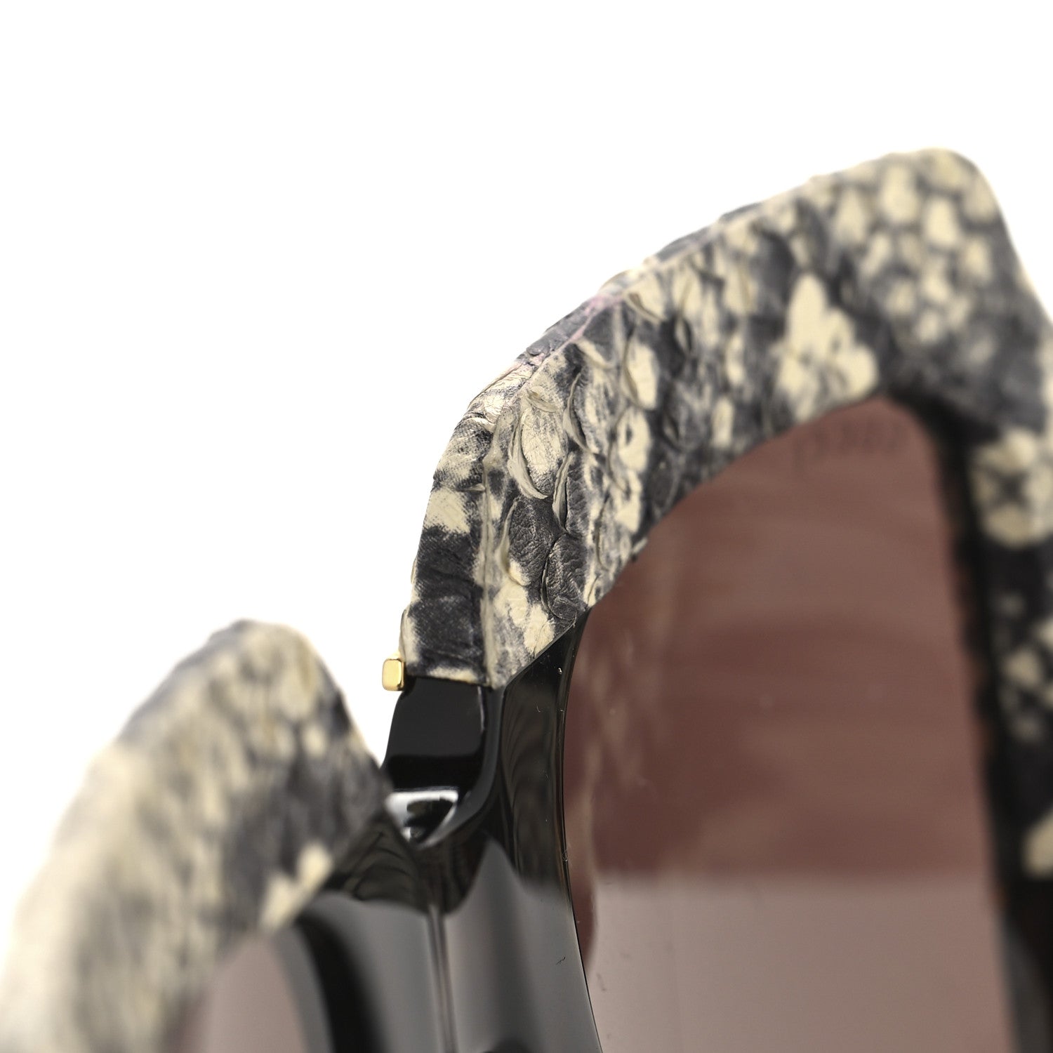 Gucci Snakeskin Acetate Square Sunglasses GG0484S Havana 8 of 9