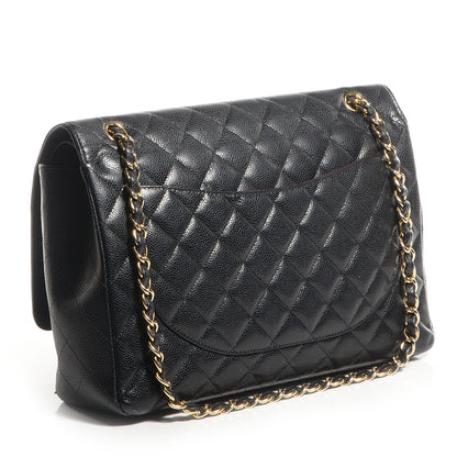 Chanel Caviar Quilted Maxi Double Flap Black 3 of 8