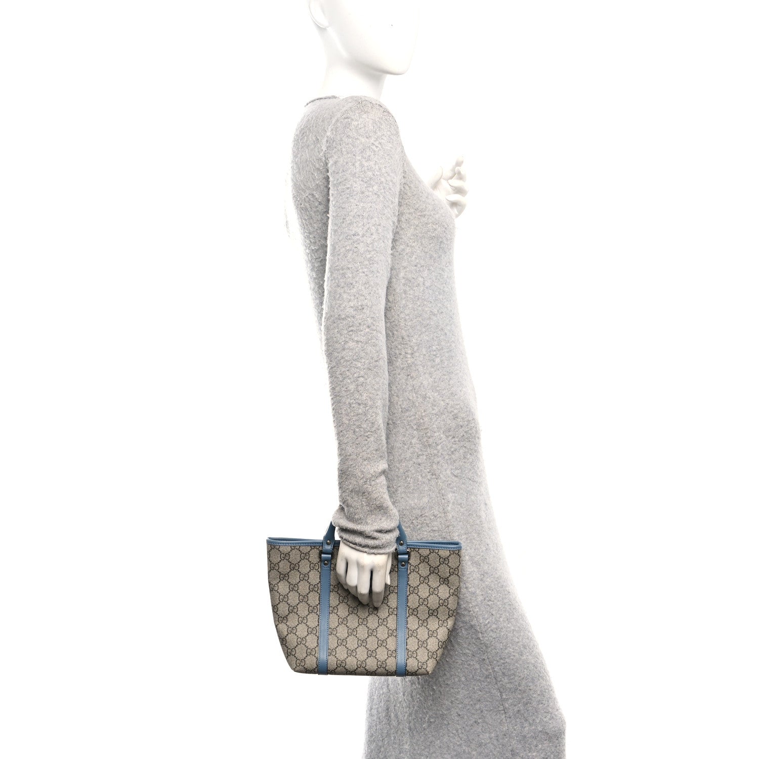 Gucci GG Supreme Monogram Childrens Tote Blue 2 of 11