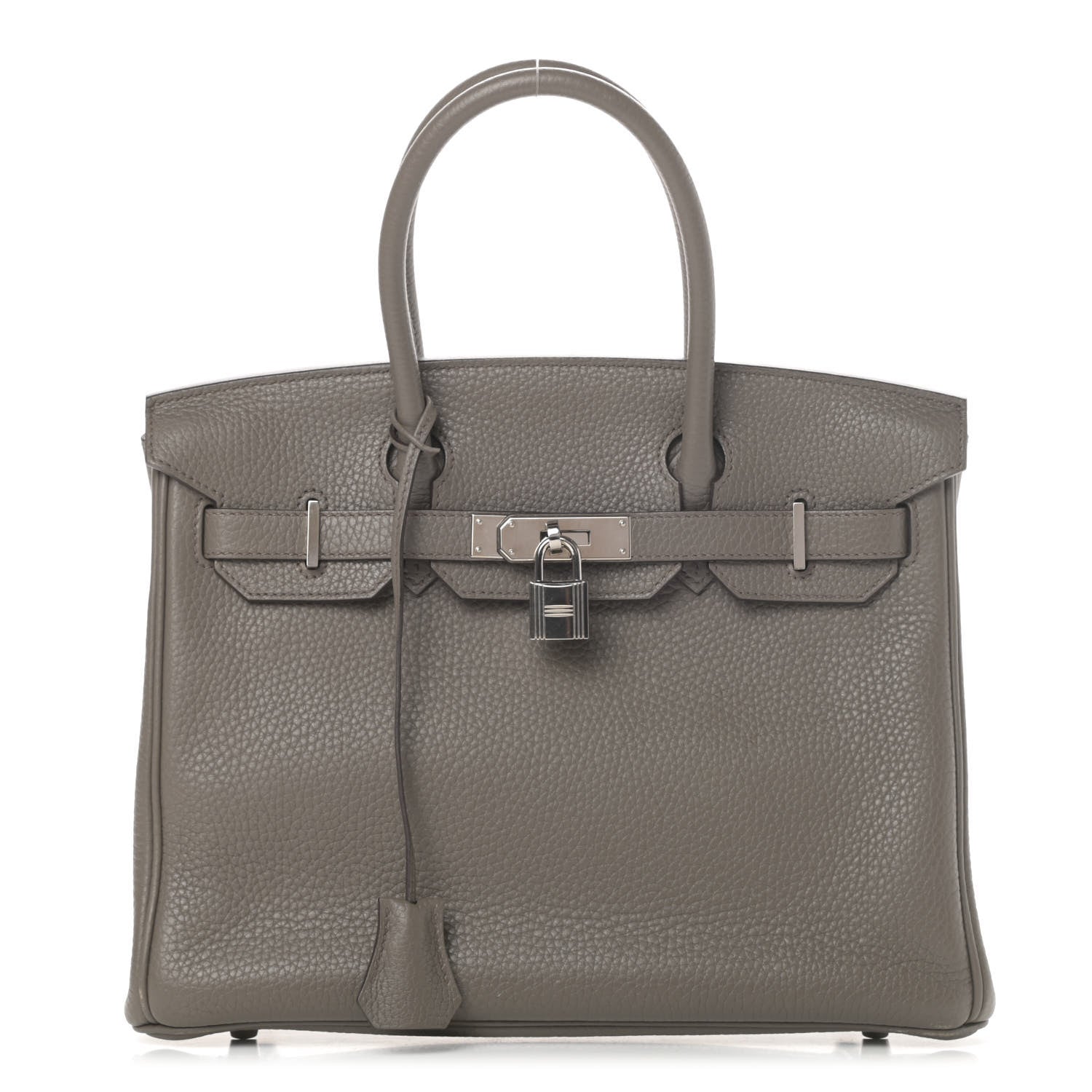Hermes Taurillon Clemence Birkin 30 Etain 1 of 17