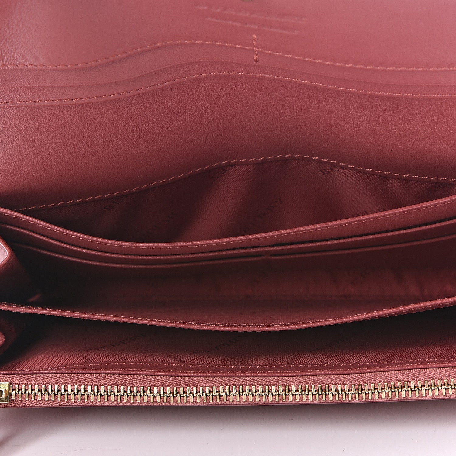 Burberry Calfskin Horseferry Check Porter Continental Wallet Copper Pink 4 of 8