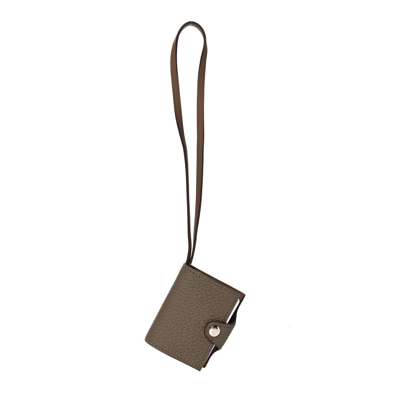Hermes Togo Swift Ulysse Nano Bag Charm Etoupe Alezan 1 of 6