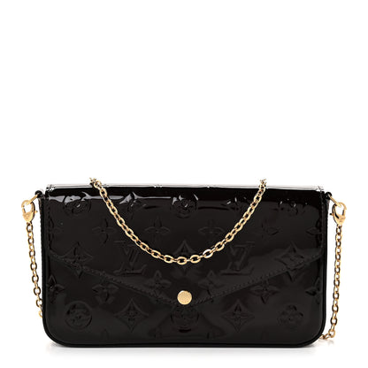 Louis Vuitton Vernis Pochette Felicie Chain Wallet Amarante 1 of 12