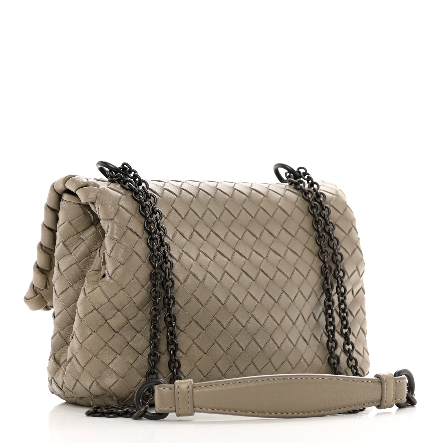 Nappa Intrecciato Baby Olimpia Shoulder Bag Limestone