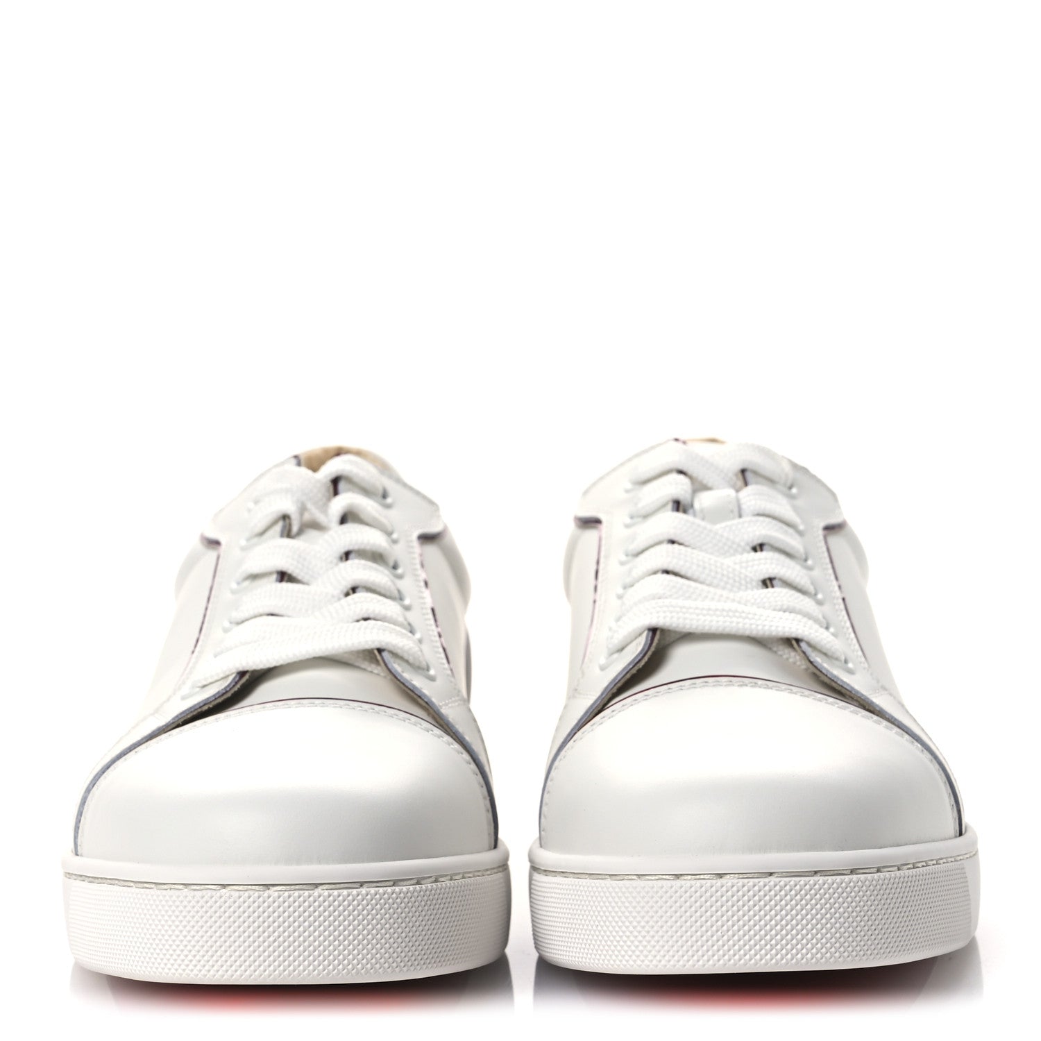 Christian Louboutin Patent Calfskin Womens Fun Vieira Flat Sneakers 40 White Loubi 3 of 12