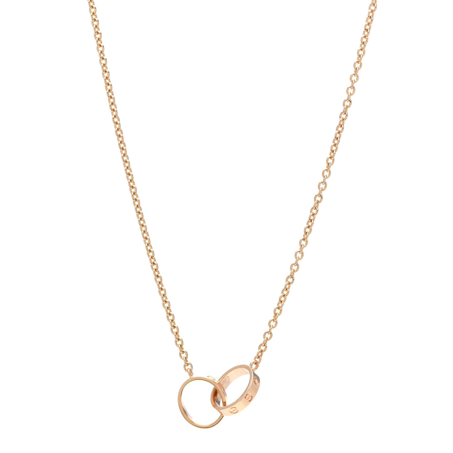 18K Pink Gold Interlocking LOVE Necklace
