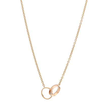 Cartier 18K Pink Gold Interlocking LOVE Necklace 1 of 5