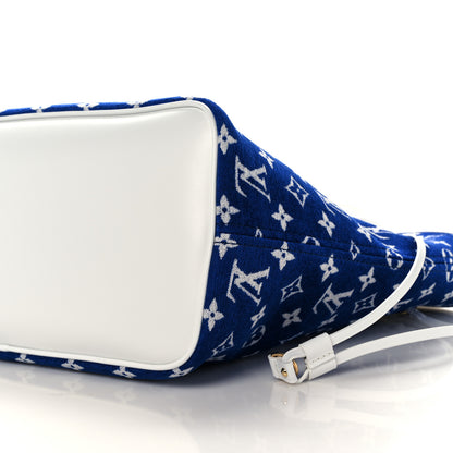 Louis Vuitton Jacquard Velvet Monogram LV Match Neverfull MM Bleu 9 of 9