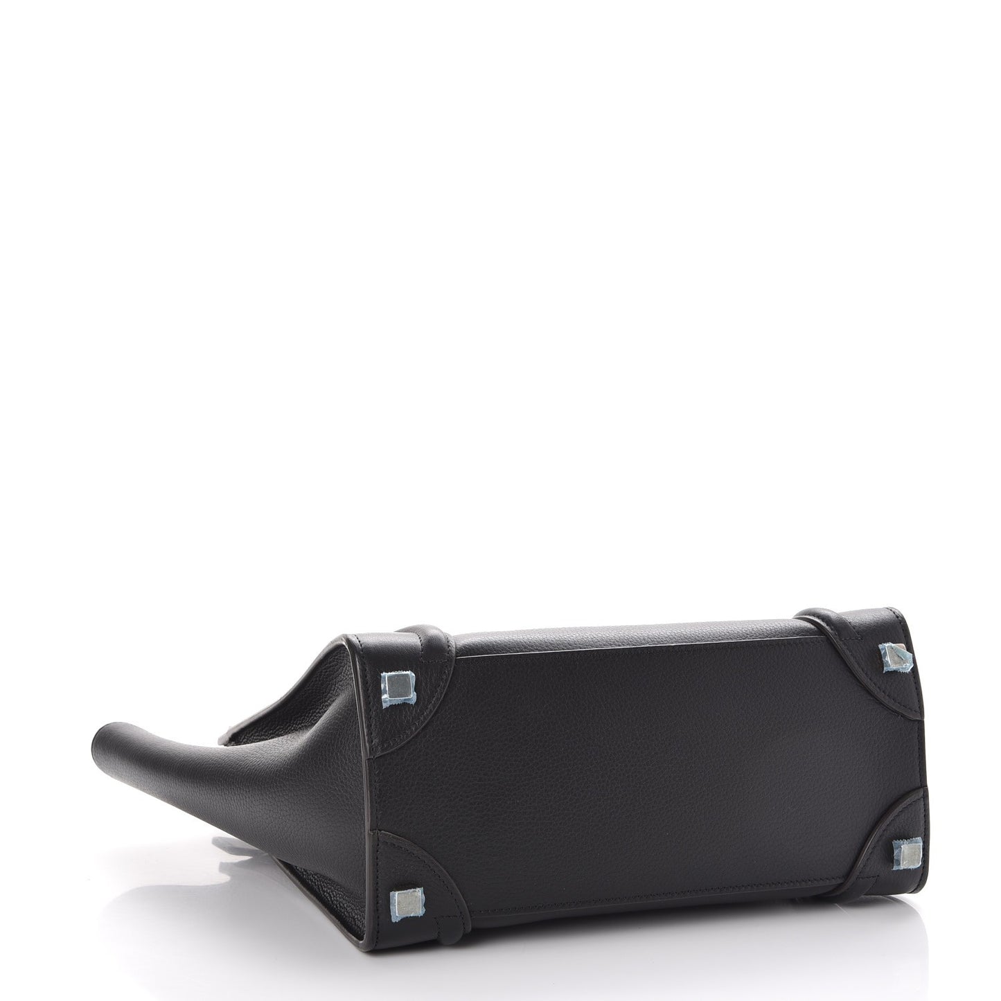 Drummed Calfskin Micro Luggage Black