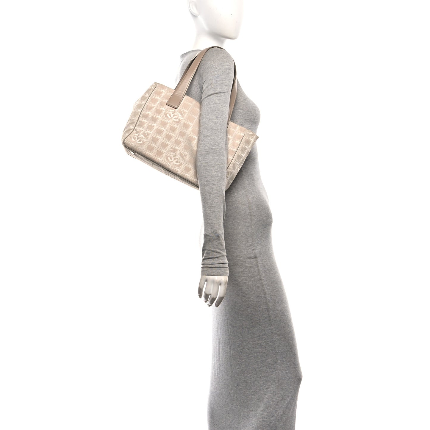 Nylon Small Travel Tote Beige