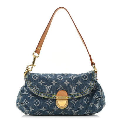 Louis Vuitton Monogram Denim Mini Pleaty Blue 1 of 10