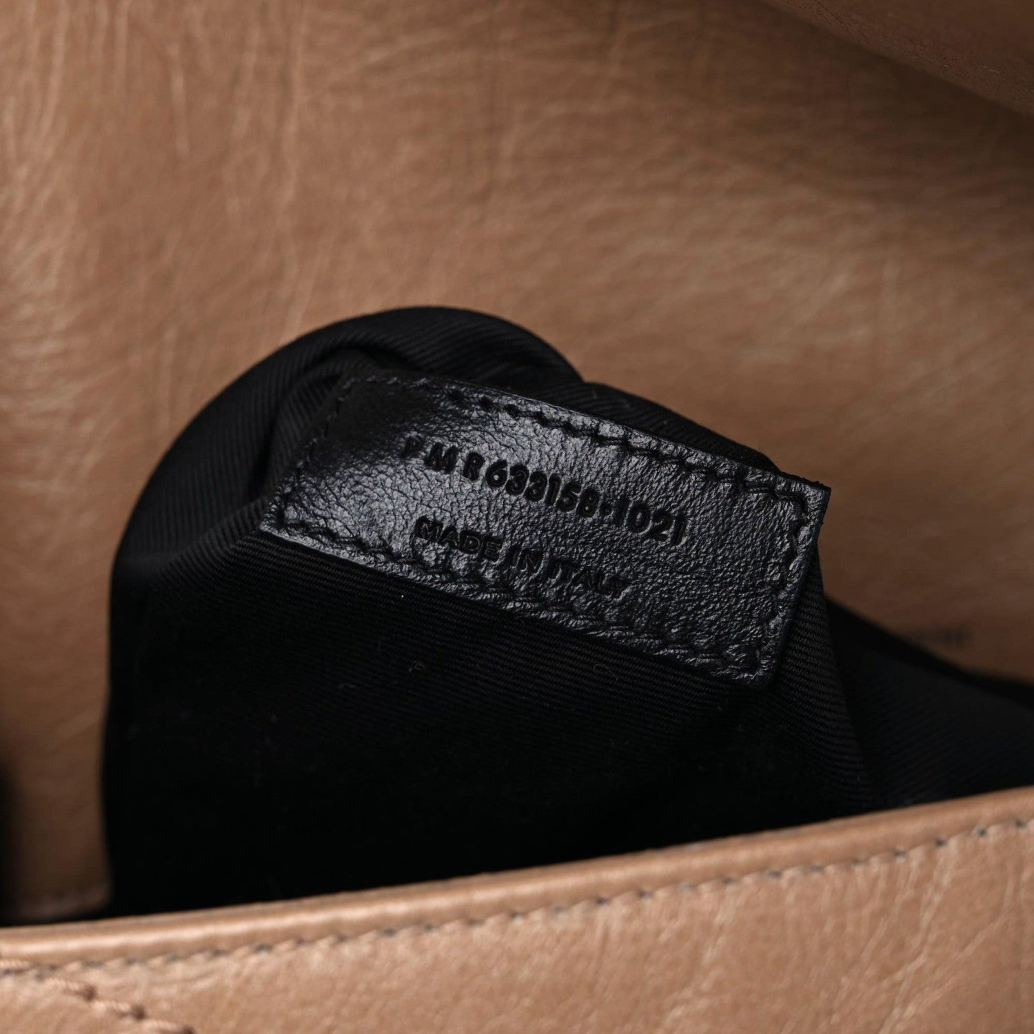 Saint Laurent Crinkled Calfskin Matelasse Monogram Medium Niki Chain Satchel Dark Toffee 7 of 14