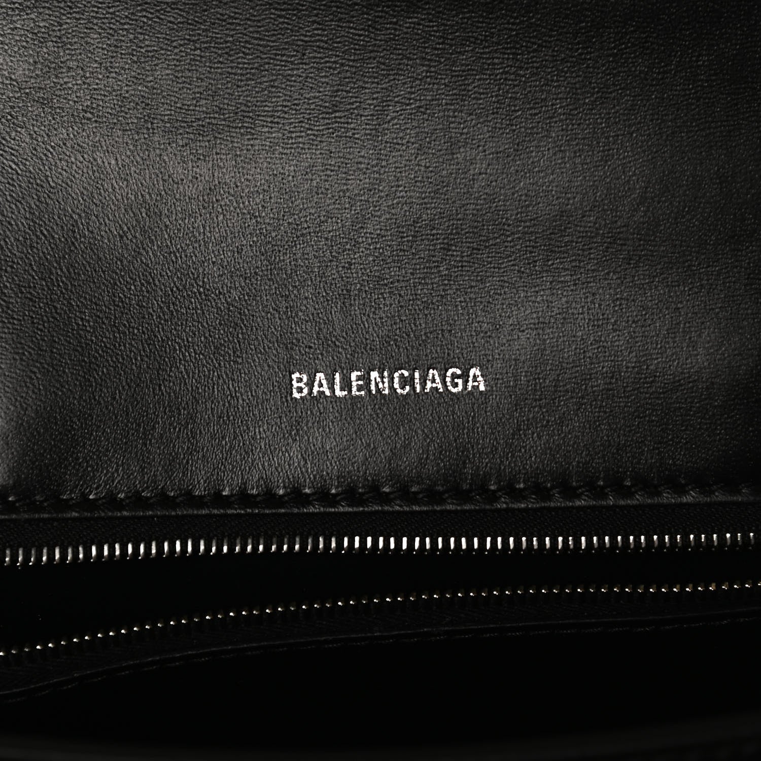 Balenciaga Grained Calfskin Small Hourglass Top Handle Bag Black 5 of 16