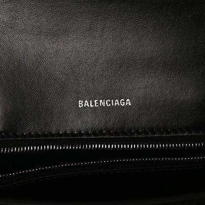 Balenciaga Grained Calfskin Small Hourglass Top Handle Bag Black 5 of 16