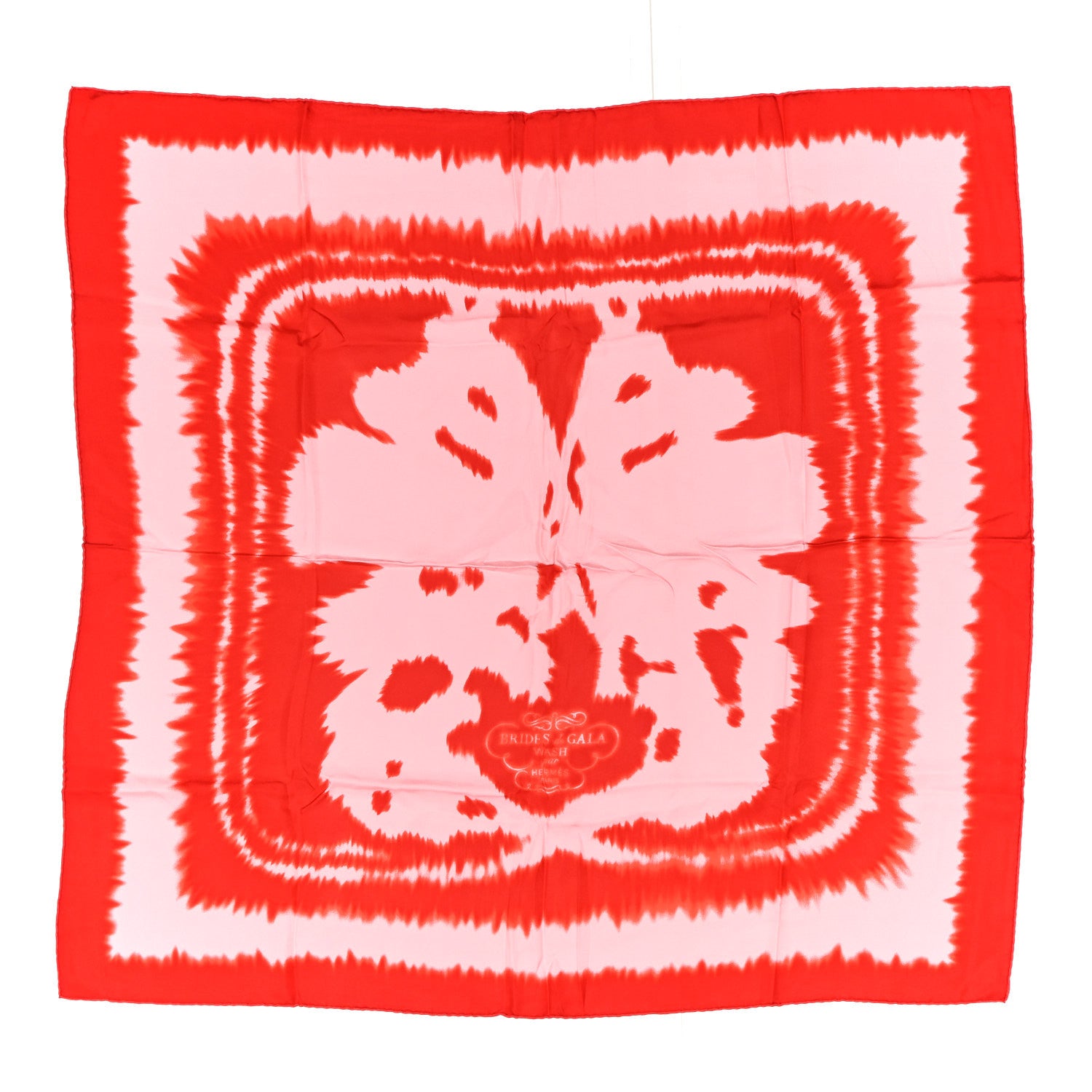 Hermes Silk Wash Brides De Gala Wash Scarf 90 Rouge Rose Pale