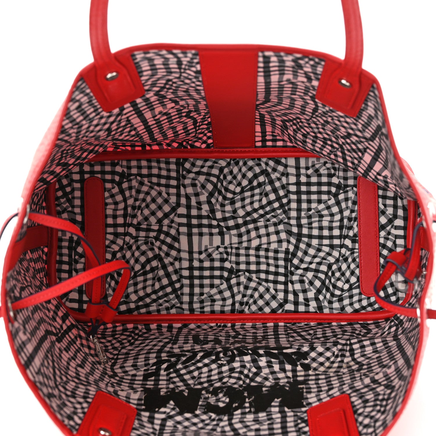 MCM Visetos Medium Liz Reversible Shopper Tote Ruby Red 8 of 15
