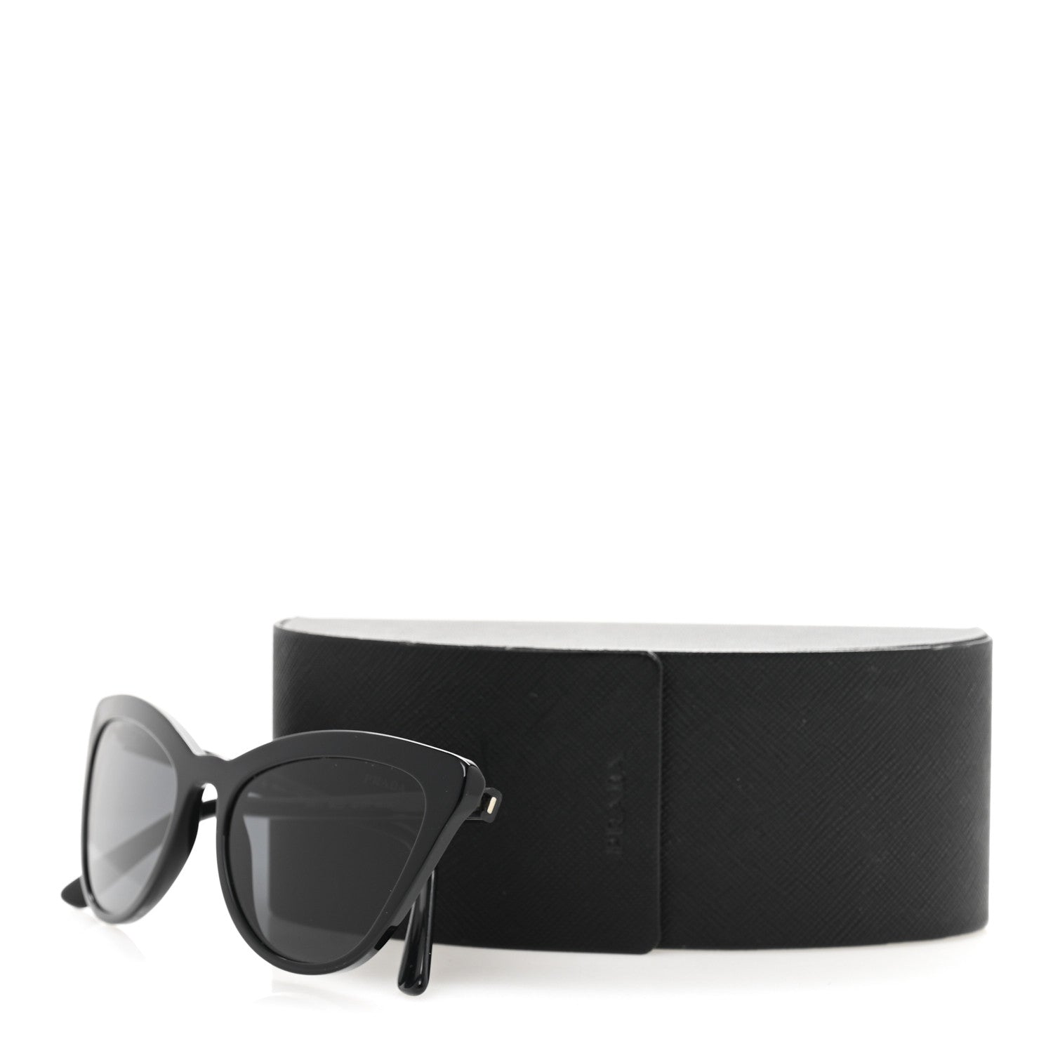 Prada Acetate Cat Eye Sunglasses SPR 01V Black 1744878 – FASHIONPHILE