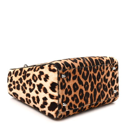 Christian Dior Pony Hair Leopard Print Medium Lady Dior 4 of 10
