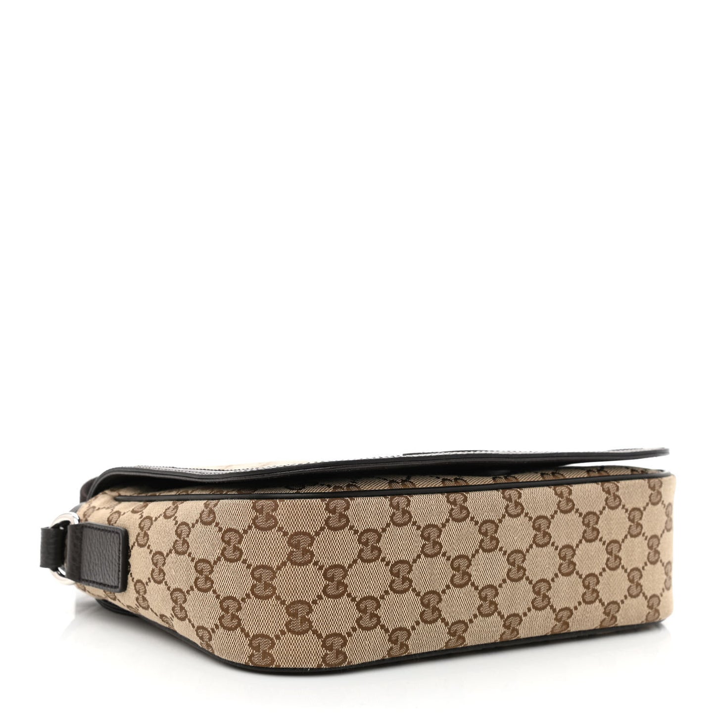 Monogram Flap Messenger Bag Beige Dark Brown