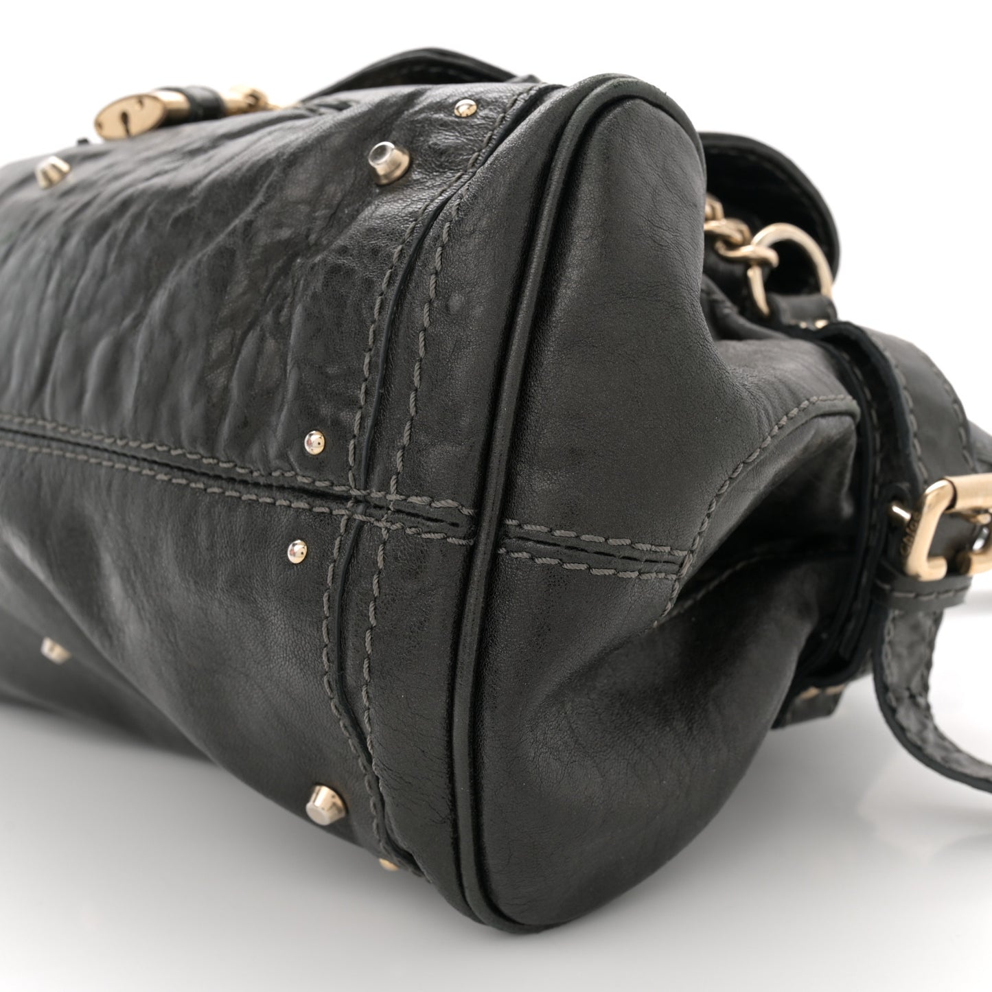 Calfskin Medium Paddington Capsule Satchel Bleu