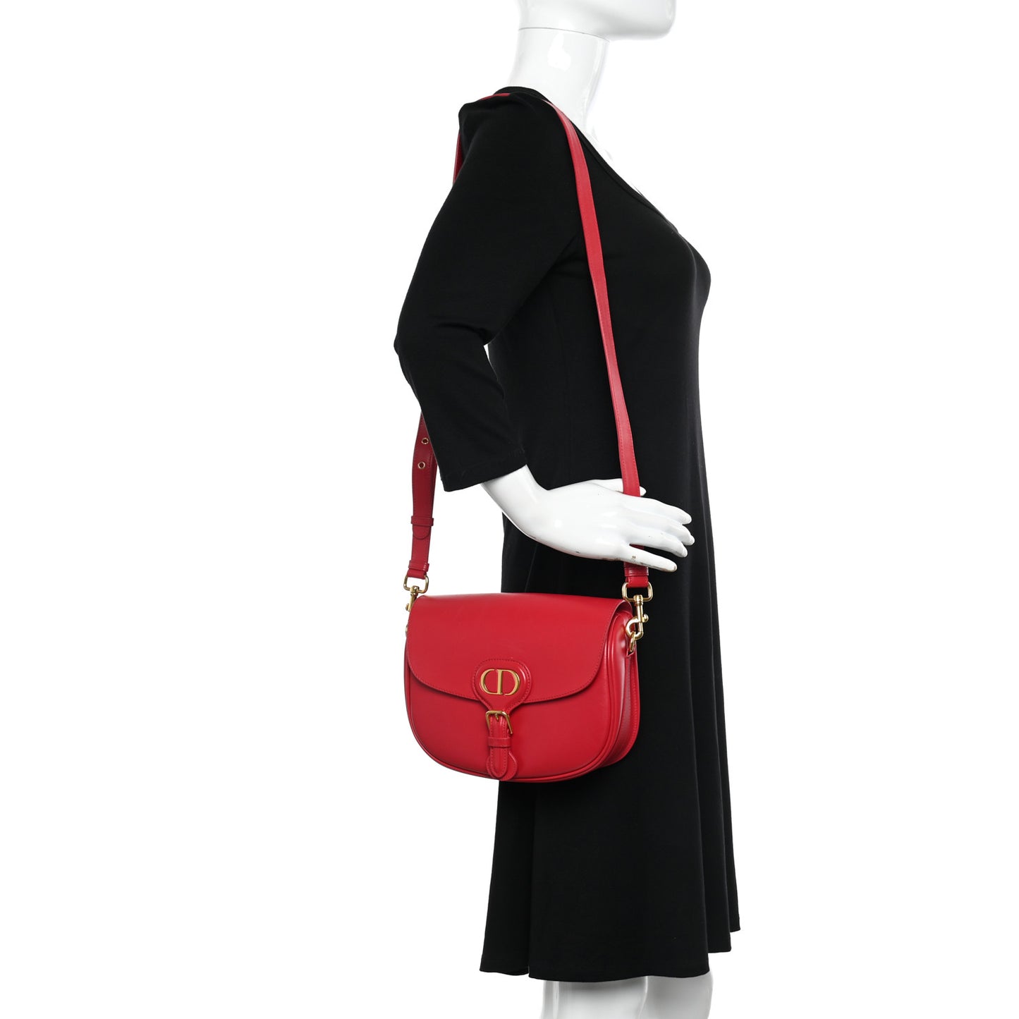 Box Calfskin Medium Bobby Flap Raspberry