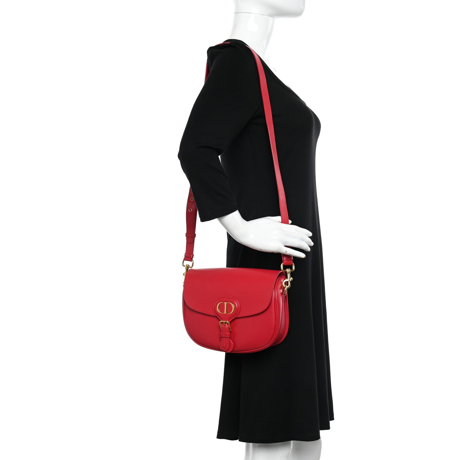 Christian Dior Box Calfskin Medium Bobby Flap Raspberry 2 of 10