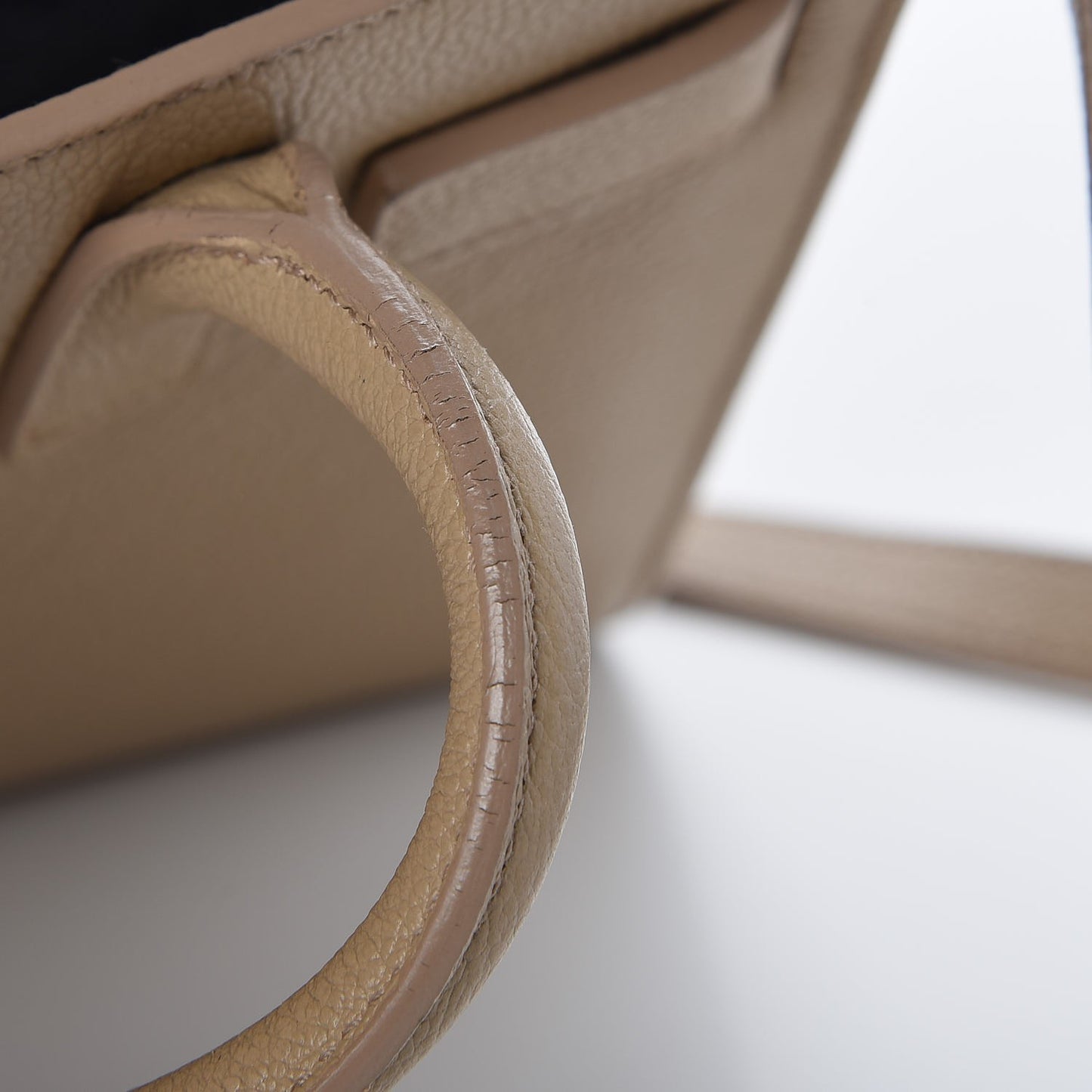Grained Calfskin Nano Sac De Jour Dark Beige