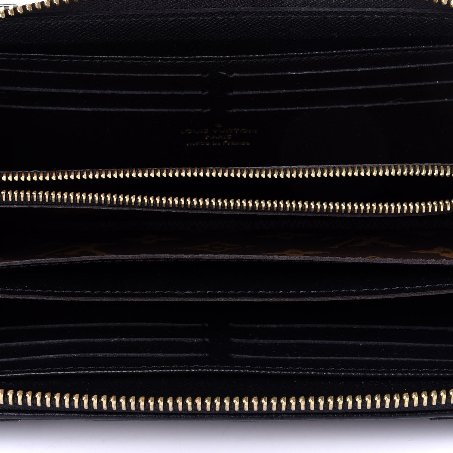 Louis Vuitton Monogram Zippy Retiro Wallet Black 4 of 5