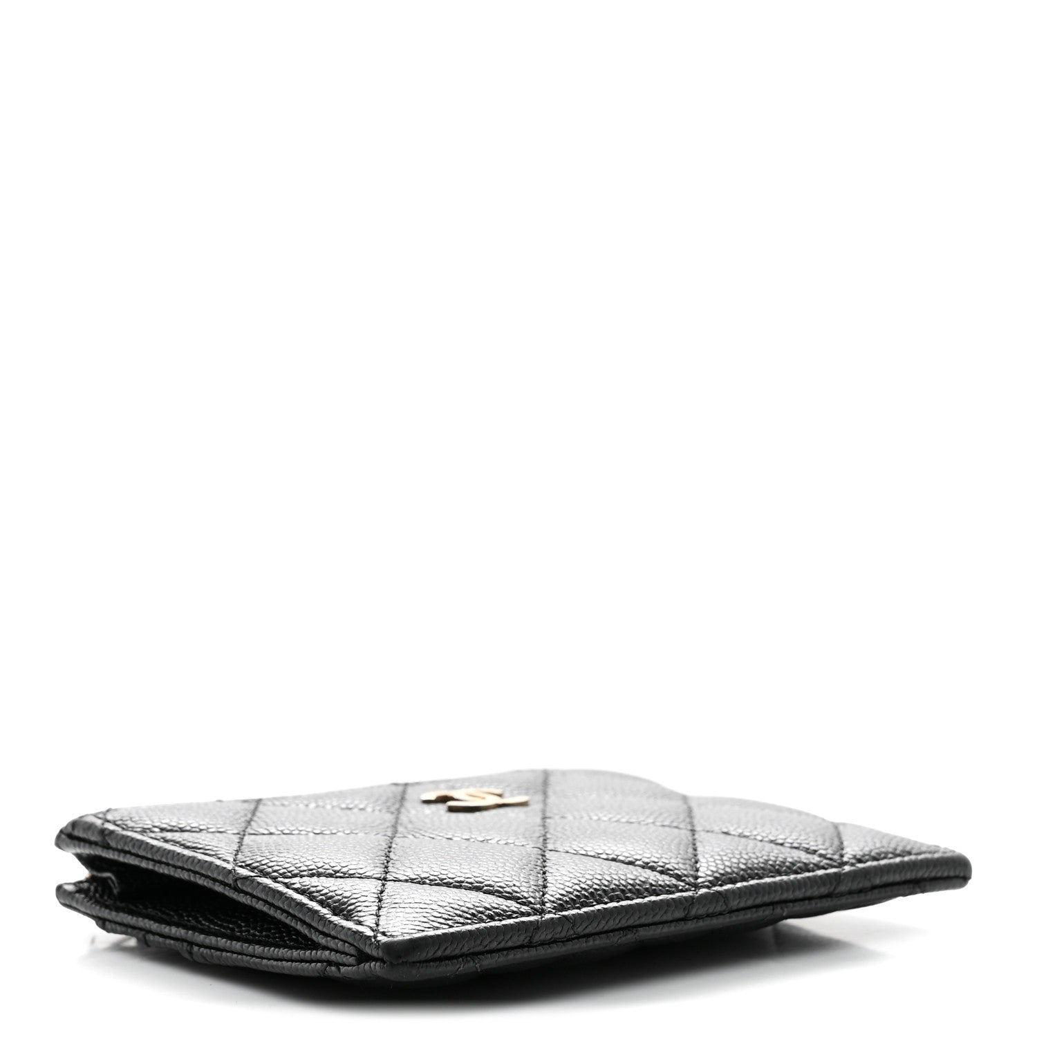 Chanel Caviar Quilted CC Zip Card Holder Black 4 of 8
