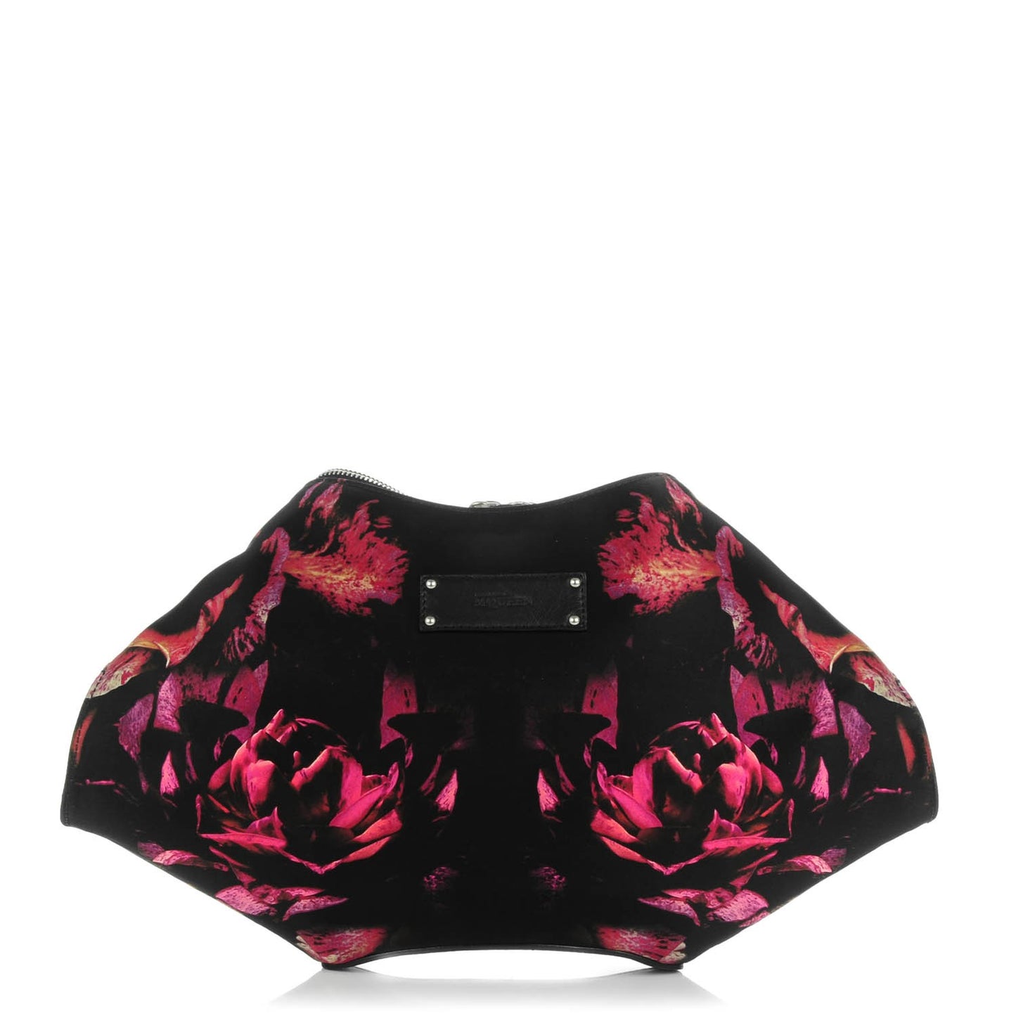 Silk Night Flowers De Manta Clutch Multicolor Black