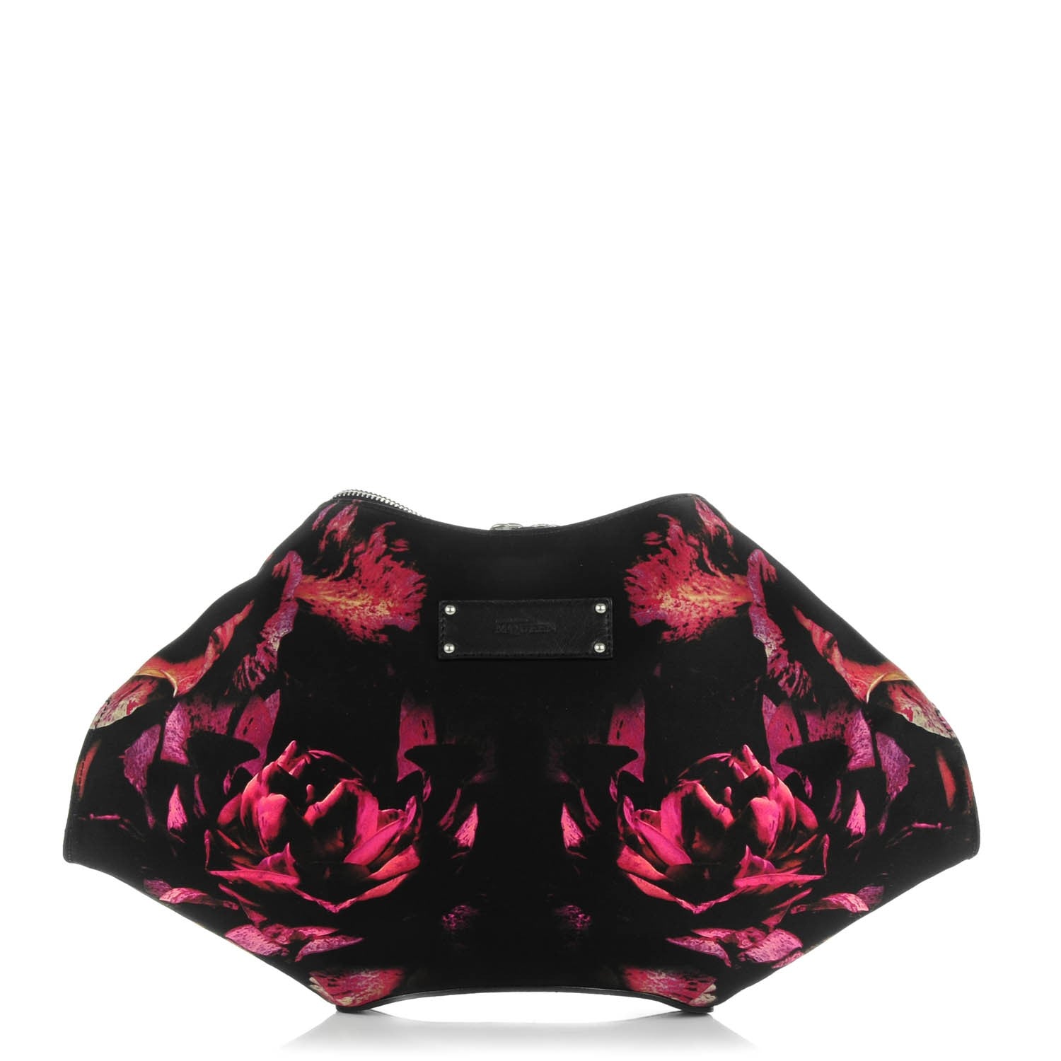 Alexander McQueen Silk Night Flowers De Manta Clutch Multicolor Black 1 of 7