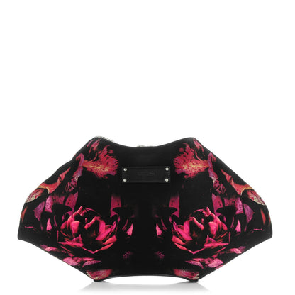 Alexander McQueen Silk Night Flowers De Manta Clutch Multicolor Black 1 of 7