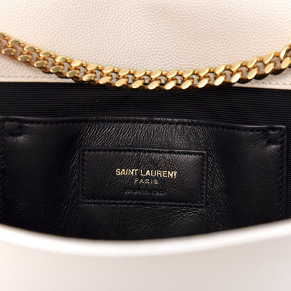 Saint Laurent Grain De Poudre Medium Classic Monogram Kate Satchel Porcellana 6 of 10