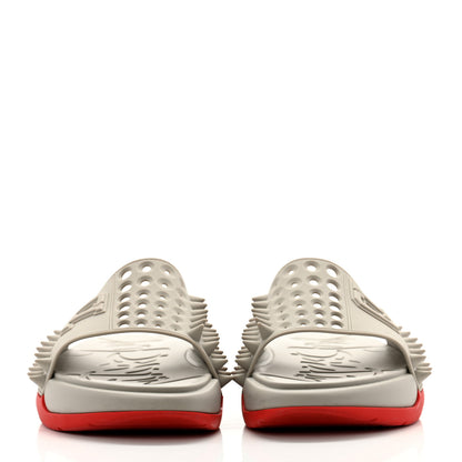 Christian Louboutin Rubber Take It Easy Flat Slide Sandals 41 Goose 2 of 9