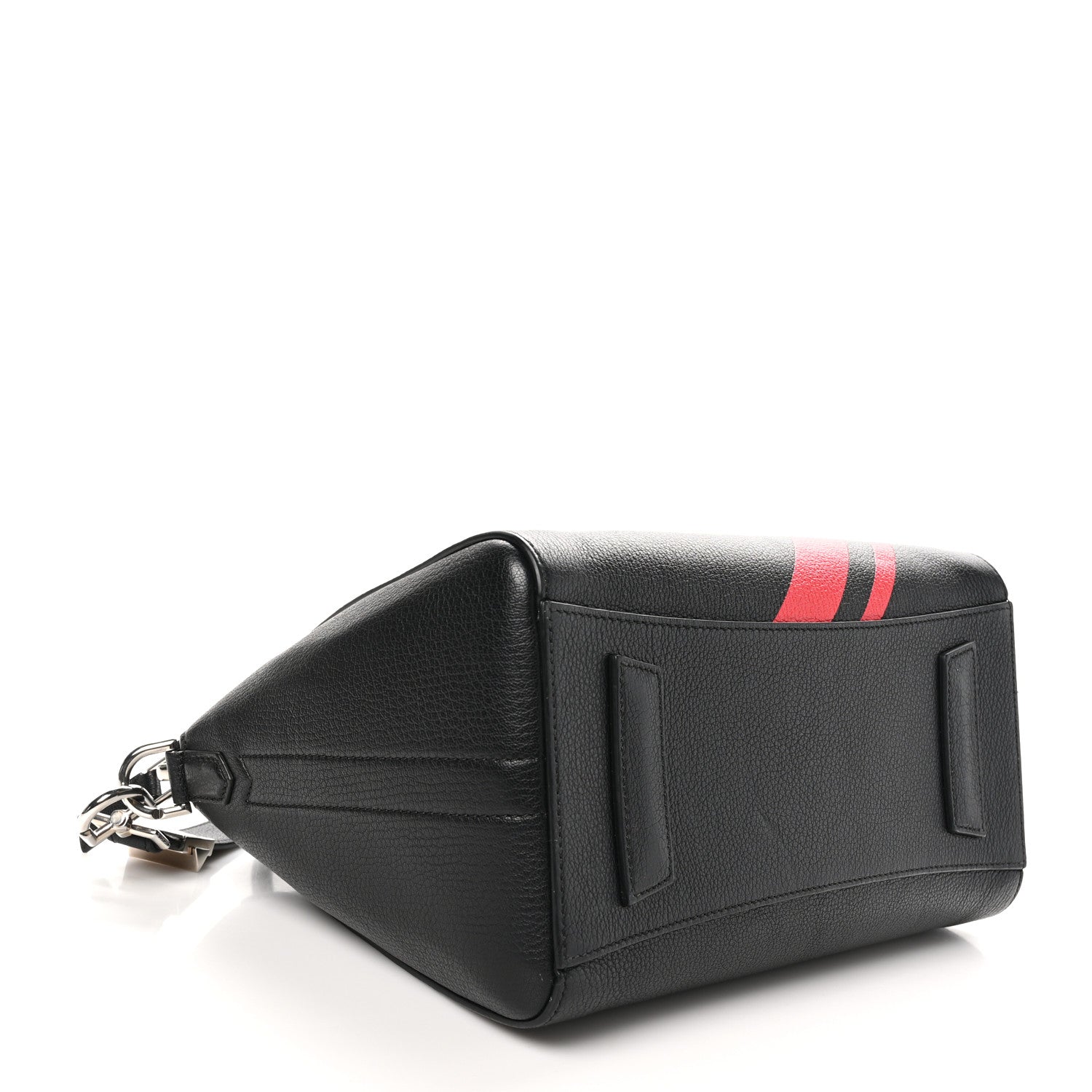 Givenchy Sugar Goatskin Striped Small Antigona Black Red 4 of 10