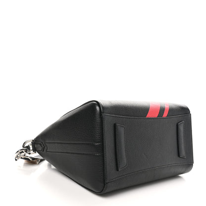 Givenchy Sugar Goatskin Striped Small Antigona Black Red 4 of 10