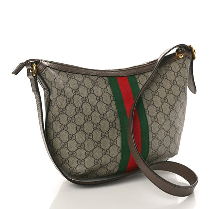 Gucci GG Supreme Monogram Web Small Ophidia Half Moon Hobo Brown 2 of 12