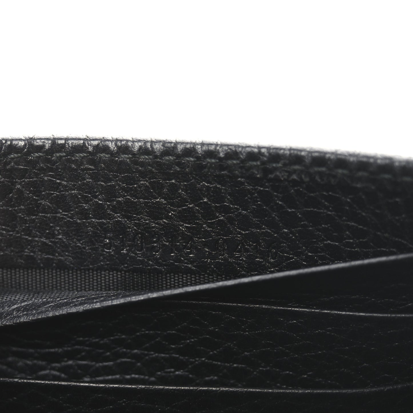 Dollar Calfskin Interlocking G Chain Wallet Black